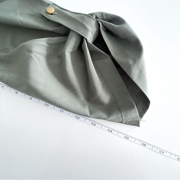 Majora Jacket Waterfall Front Lightweight Green Women's L Adjustable Belt NWT - Picture 7 of 9